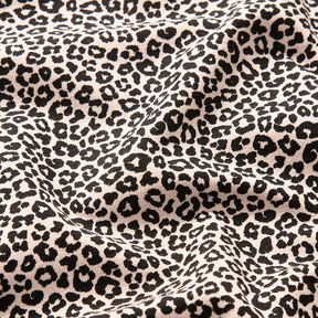 Jersey coton Mini imprimé léopard – nature/noir, 