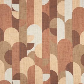 Tissu opaque Arcs abstraits – cannelle/cuivre, 