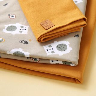 Lot de tissus jersey ours – sable, 