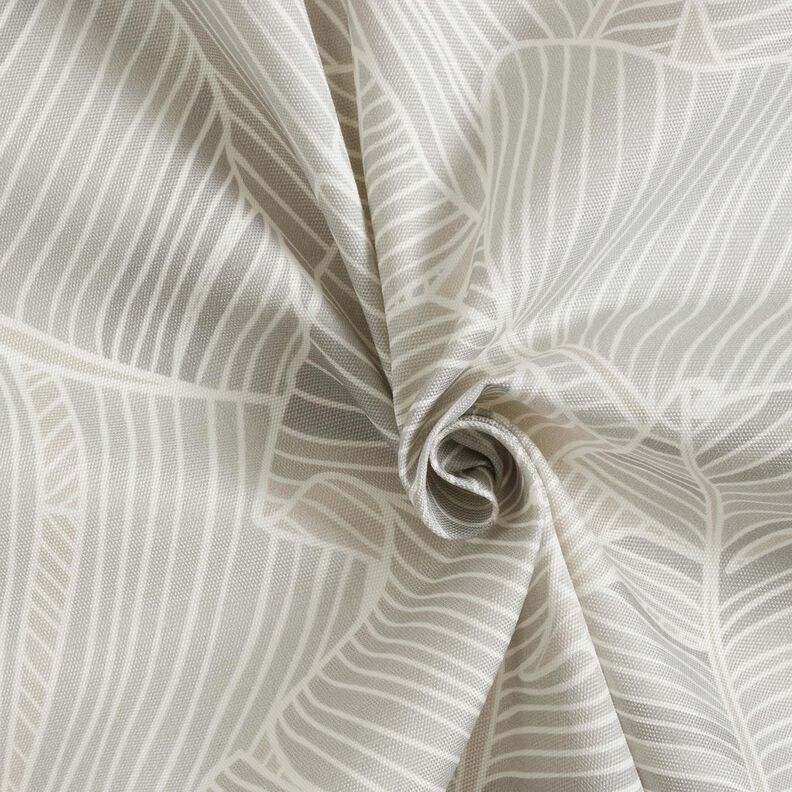 Tissu d’extérieur Canvas lignes de feuilles – argent,  image number 4