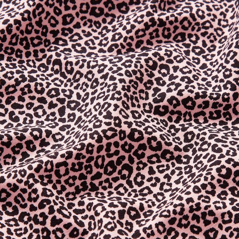 Jersey coton Mini imprimé léopard – rose clair/noir, image number 2