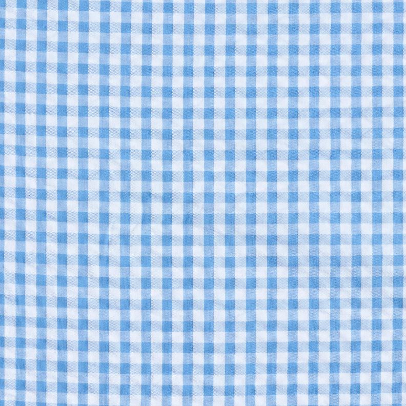 Seersucker Coton carreaux tissés – bleu/blanc, image number 1
