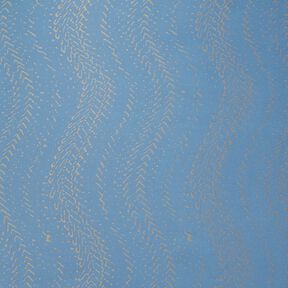 Tissu de doublure Jacquard Motif écaille – bleu/or, 