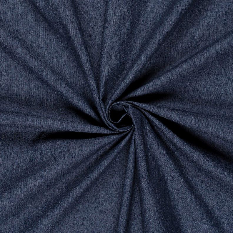 Denim de coton mélangé Seersucker – bleu marine,  image number 1