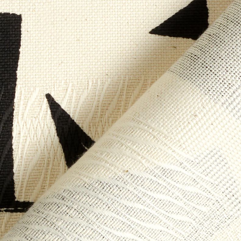 Tissu de décoration Jacquard Texture abstraite – noir/écru,  image number 4