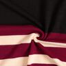 Tissu tricoté à rayures larges – rouge bordeaux/beige,  thumbnail number 4