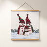 Panel Gobelin Trio de bonshommes de neige – beige clair,  thumbnail number 6