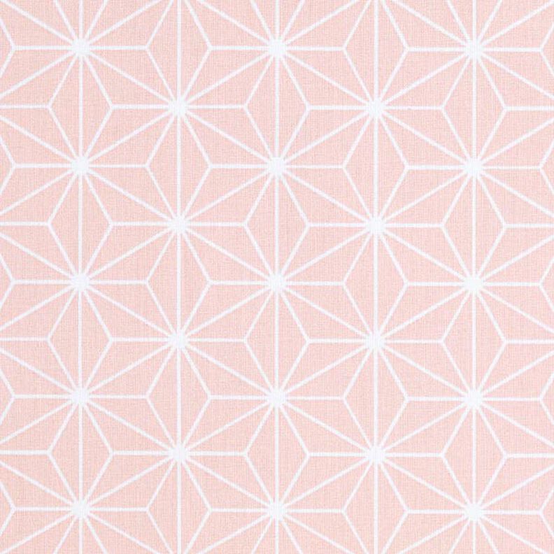 Tissu en coton Cretonne Étoiles japonaises Asanoha – rose,  image number 1