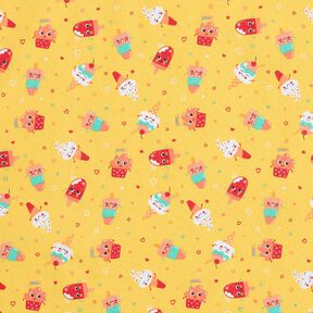 Tissu en coton Cretonne glace – jaune soleil, 