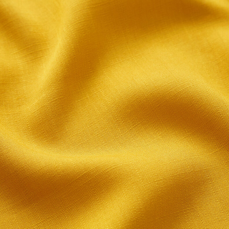 Tissu en viscose aspect lin – jaune curry, image number 2