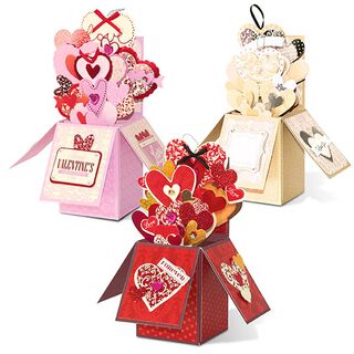 Kit boîtes pop-up Saint-Valentin [ 3Pièces ] – rouge/rose vif, 
