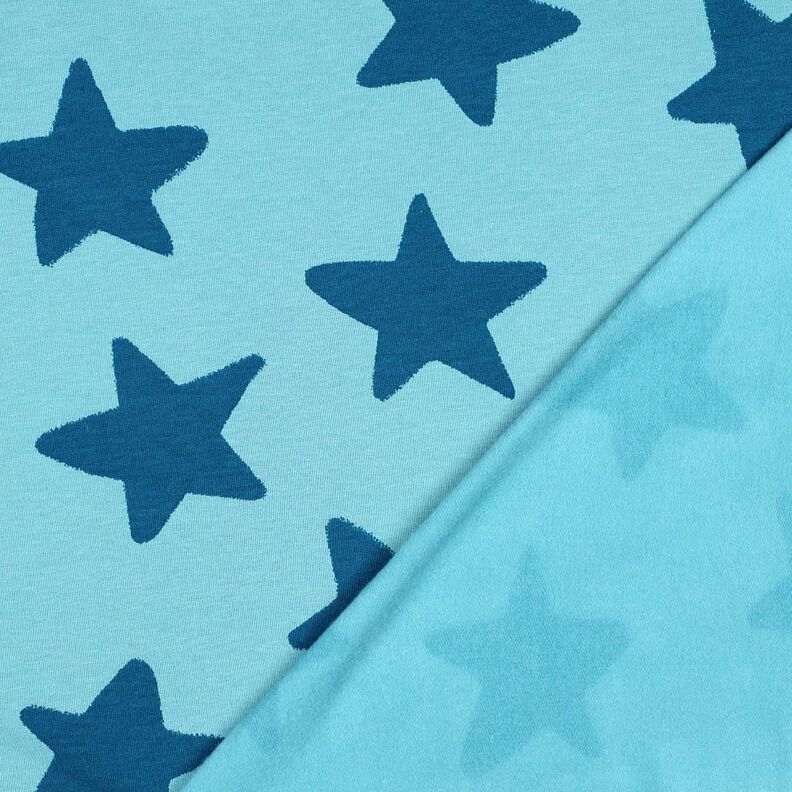 Sweat douillet Étoiles | Poppy Fabrics – bleu brillant/bleu océan, image number 4