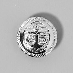 Bouton métallique Ancre – argent métallique, 