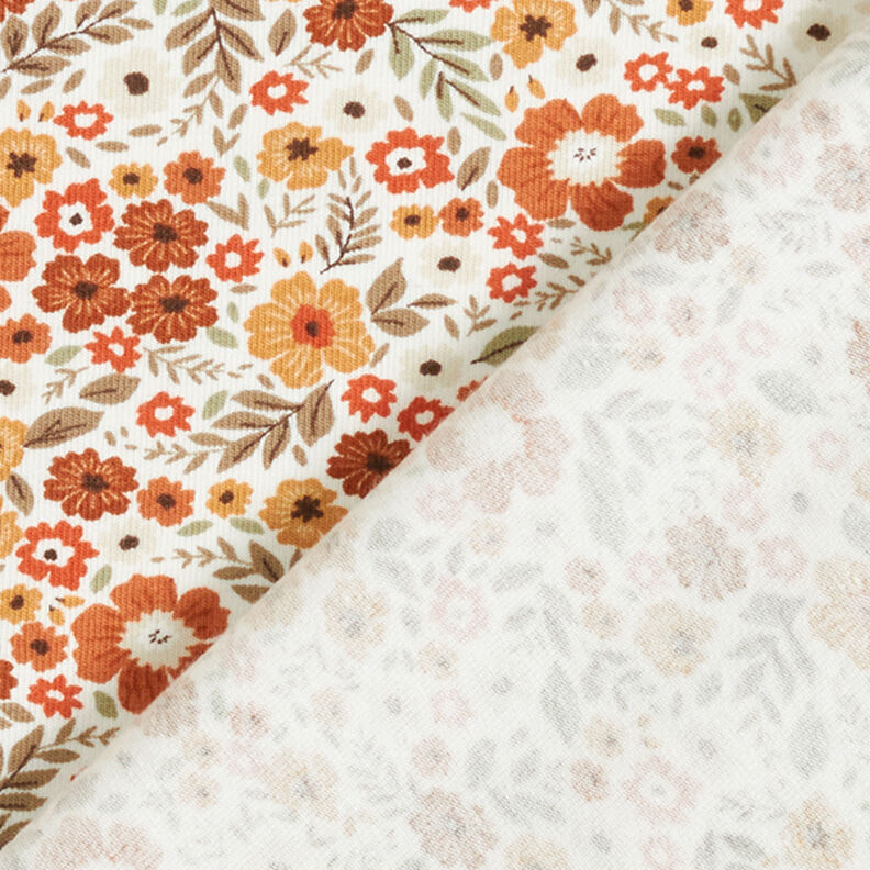 Jersey coton Océan de fleurs d’automne – écru, image number 4