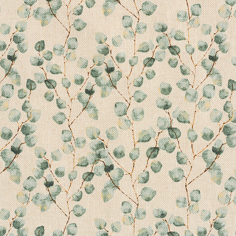 Tissu de décoration Semi-panama mini eucalyptus – roseau/nature,  image number 1