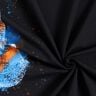 Jersey coton Panel guitare | Glitzerpüppi – noir/orange,  thumbnail number 3