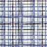 Lin-viscose mélangés à carreaux abstraits – blanc/bleu acier,  thumbnail number 1