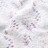Tissu double gaze de coton Vrilles de feuilles – blanc/aubergine,  thumbnail number 2