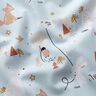 Popeline coton Animaux dans la forêt – bleu bébé,  thumbnail number 2