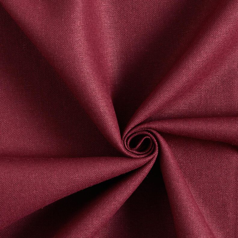 Pur lin lourd Uni – rouge bordeaux, image number 1