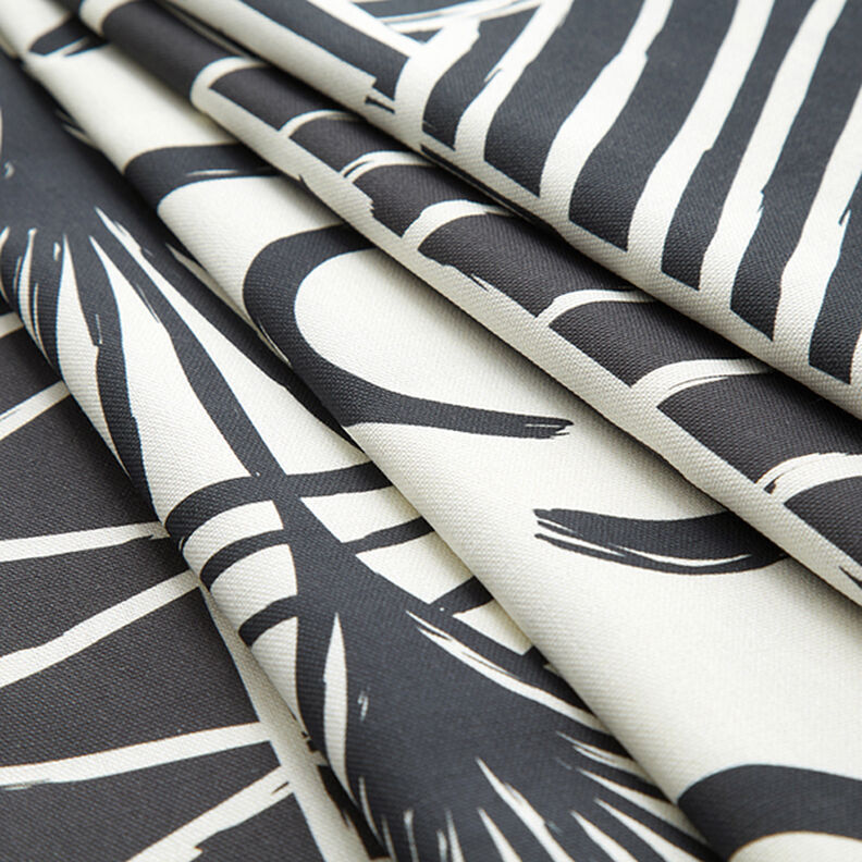 Tissu de décoration Semi-panama Sujets abstraits – ivoire/noir,  image number 5