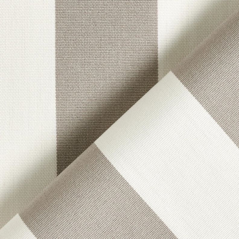 Tissu d’extérieur Canvas Blockstreifen – gris soie/ivoire,  image number 4