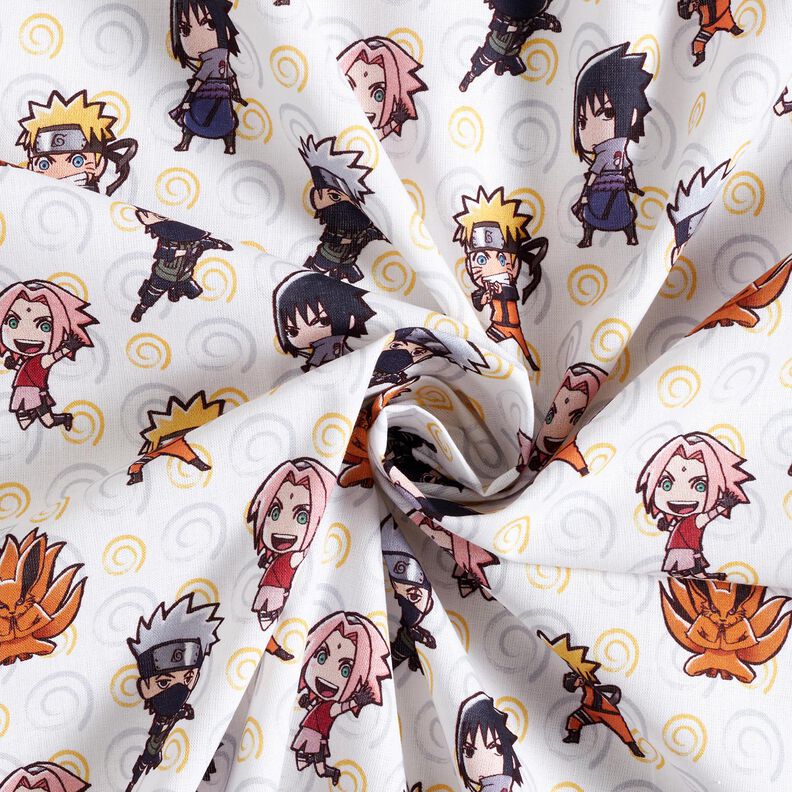 Popeline coton Chibi-Naruto Tissu sous licence – blanc,  image number 3