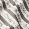 Popeline de coton Rayures fleuries – blanc/kaki,  thumbnail number 2