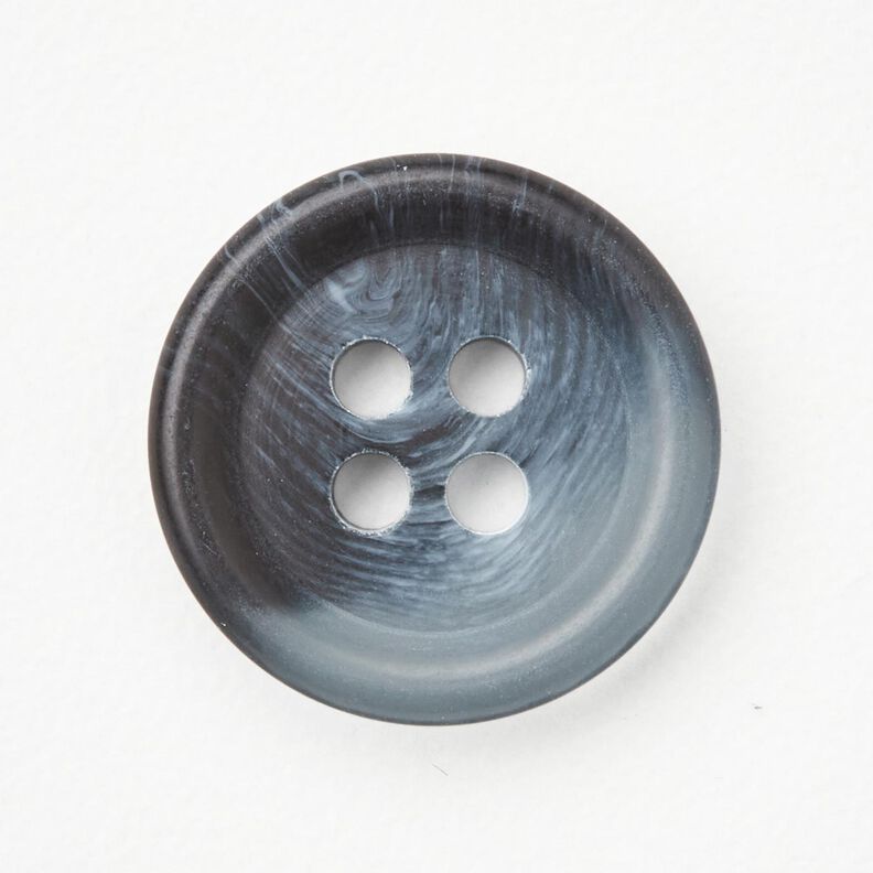 Bouton 4 trous rond [Ø 15 mm] – bleu jean,  image number 1