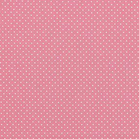 Popeline coton Petits pois – rose/blanc, 