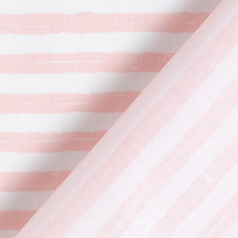 Tissu en coton Cretonne rayures décontractées – rose clair/blanc, image number 4