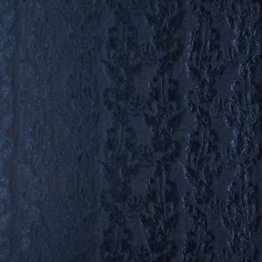Jacquard d’habillement Brocart Fleurs – bleu marine, 