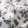 Tissu viscose Fleurs et papillons – blanc/noir,  thumbnail number 2