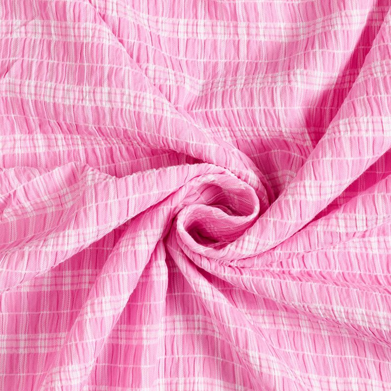 Seersucker Rayures mixtes – rose/blanc, image number 3