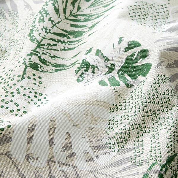 Coton enduit feuilles exotiques – nature/vert,  image number 2