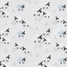 Popeline coton Moutons dans un pré – gris clair,  thumbnail number 1