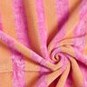 Tissu éponge Bambou Larges rayures – orange clair/rose vif,  thumbnail number 4