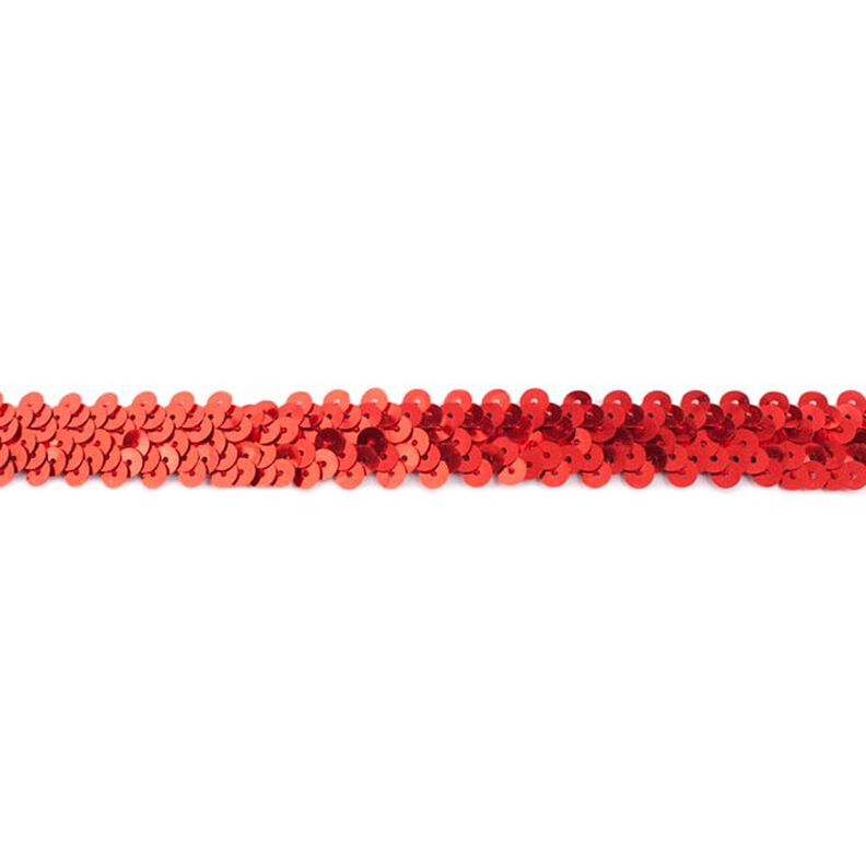 Galon pailleté élastique [20 mm] – rouge,  image number 1