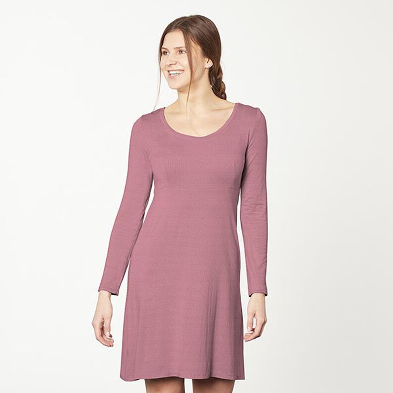 Jersey coton Medium uni – vieux rose foncé,  image number 6
