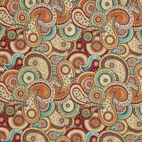 Tissu de décoration Gobelin Cachemire abstrait – beige clair/carmin, 