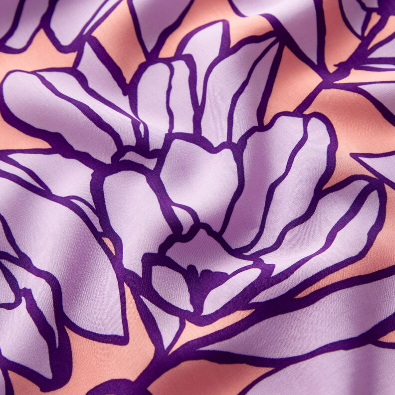 Lenzing Ecovero Inked Bouquet | Nerida Hansen – orange pêche/lavande,  image number 2
