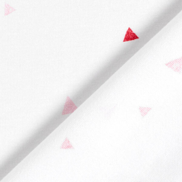 GOTS Jersey coton Triangles aspect impression au tampon | Tula – blanc,  image number 4