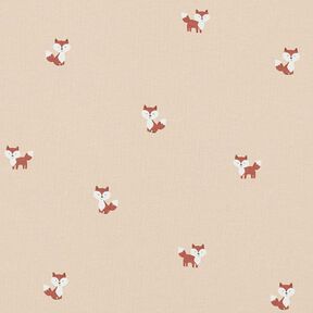 Jersey coton Petits renards – sable, 