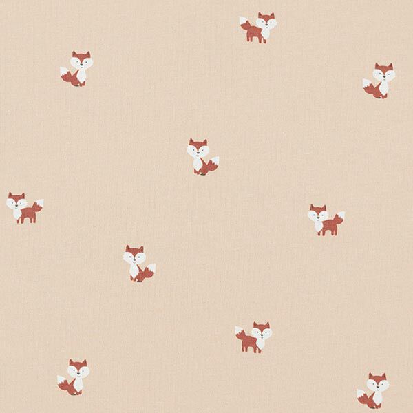 Jersey coton Petits renards – sable,  image number 1