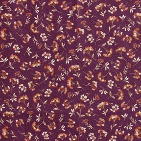 Tissu en coton Cretonne Fleurs délicates – raisin,  Tissu en coton Cretonne Fleurs délicates – raisin,