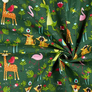 Tissu en coton Cretonne Roarr – vert foncé, 