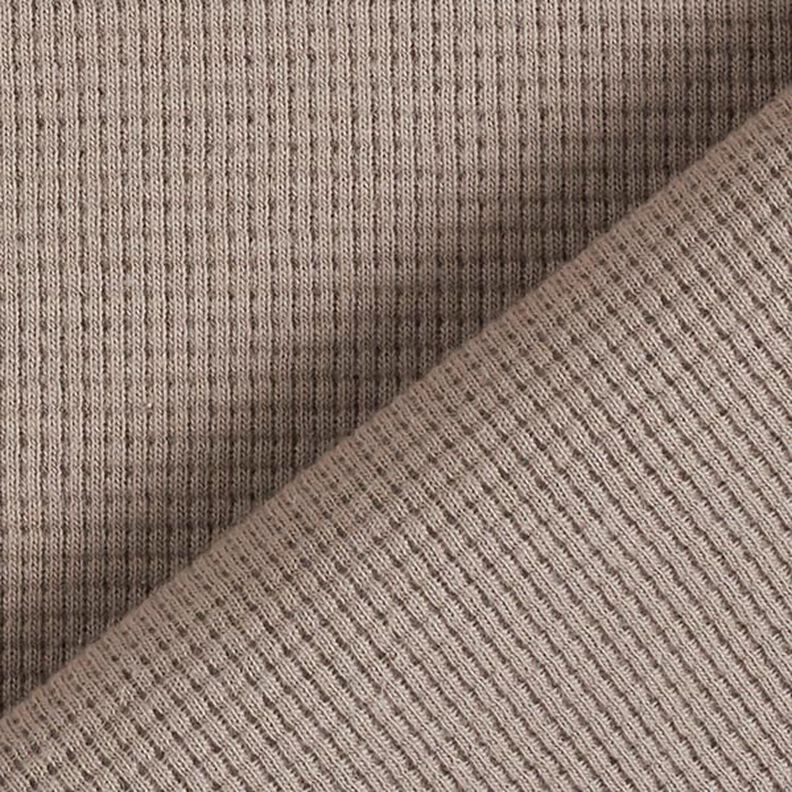 Mini Jersey de coton gaufré uni – taupe,  image number 4