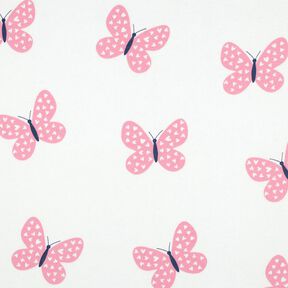 Sweatshirt gratté gros papillons | Poppy Fabrics – ivoire/rose, 