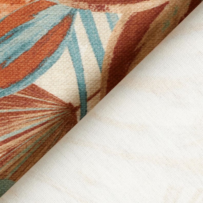 Tissu d’extérieur Canvas große Blätter – nature/terre cuite,  image number 4