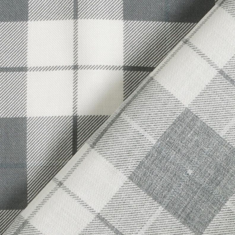 Tissu de coton fin à carreaux – gris clair/blanc,  image number 4